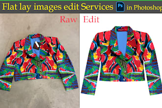 create flatlay retouch and packshot apparel photo edit services