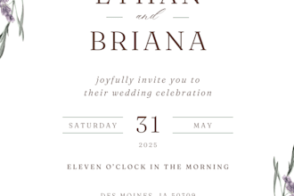 create your wedding invitation as a digital download