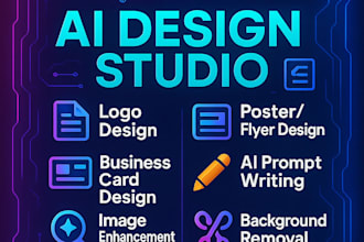 design logo, poster, business card, using ai tools