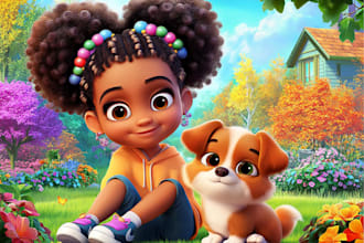 illustrate children book illustrations and children book cover for kdp