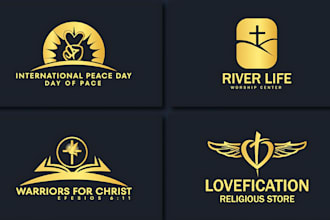 do modern church ministry christian or religious logo design