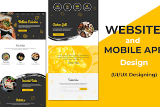 design webiste and mobile app interface UI and UX