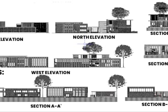 draft 2d architectural plans in autocad