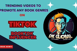 do trending booktok influencer videos to promote any book genre or brand