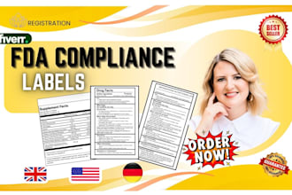 help customize an fda compliant nutrition facts label