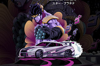 draw highly detailed car and vehicle illustration for tshirt