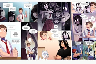 illustrate manga comic vintage retro book covers storyboards and nsfw comic page