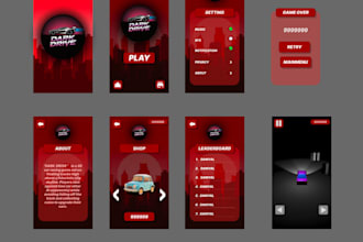 design stunning and responsive game UI for mobile and PC games