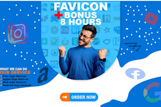 design modern custom icon and favicon for web and app