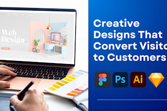 design modern UI UX in figma for web and app