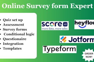 design and build custom surveys, quizzes, and assessments with jotform