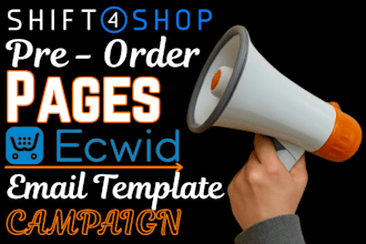 do ecwid store email campaign template shift4shop pre order page newsletter