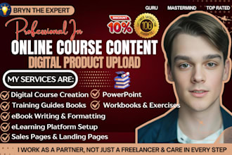 prepare digital product online course, ebook, manual, thinkific, kajabi, wix