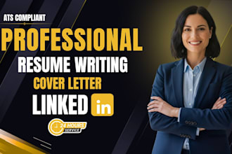 write professional resume, CV, cover letter and linkedin