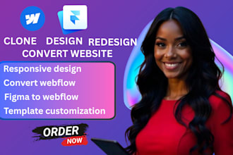 clone duplicate website design to webflow website fix bug fix framer design