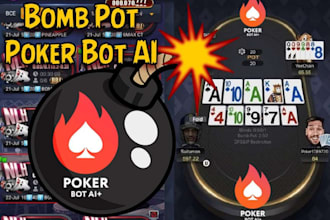 develop poker bot, igaming website, bc game, crash game, blackjack, ludo