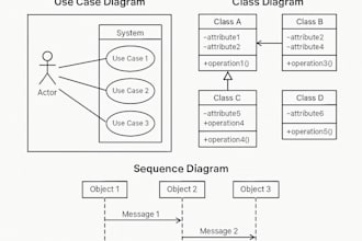 create srs, use cases, uml diagrams, and documentation for software projects
