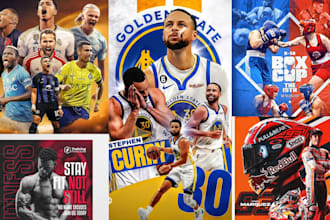 design sport flyer football basketball boxing flyer moto gp or matchday poster