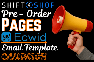 design ecwid store email campaign newsletter pre order page email template
