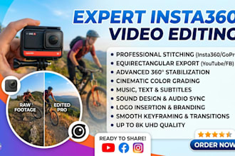 professionally stitch and edit your insta360 and 360 video