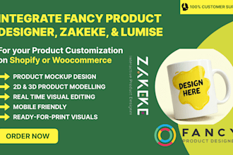 do product customization with fancy product designer, zakeke