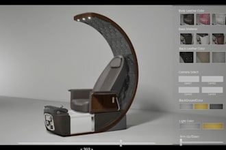 do 3d interior product configurator, exterior design in zakeke, kickflip