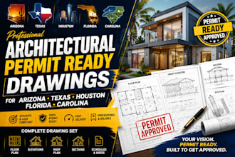 do architectural permit ready drawing for arizona texas houston florida carolina