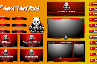 design logo twitch overlays emotes panels and stream graphics in 24 hrs