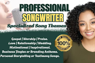be your female gospel singer, music producer vocalist and songwriter