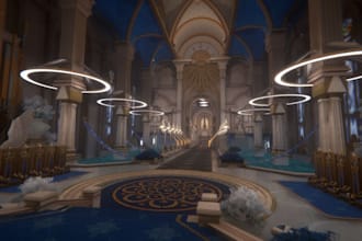 do quality custom vrchat world vrc world for pc and quest in unity and blender