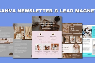 design canva newsletters canva landing page lead magnet email newsletter freebie