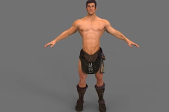 stylized high poly game character,nsfw model,uv mapping,skin texture,ue5 rig,cc4
