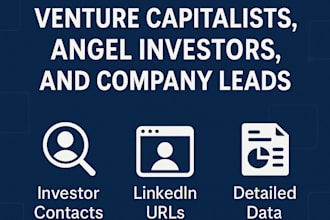 research and find venture capitalists, angel investors, and leads