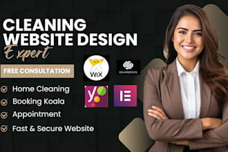design commercial cleaning website, house cleaning website, janitorial website