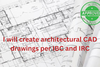 create architectural cad drawings per ibc and irc
