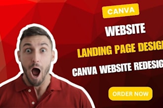 do canva website, landing page,website design,canva design and website redesign