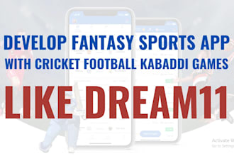 develop fantasy sports app with cricket football kabaddi games like dream11
