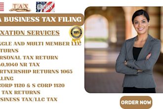 prepare us tax filling us tax return 1120 1040 1065 form for business corporate
