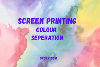 do color seperation cmyk silk vectortracing halftone spot color for screen print