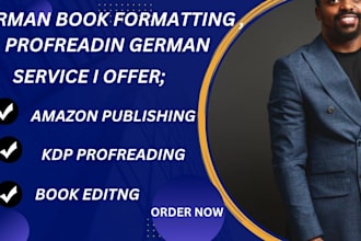 do edit and format german book and german text workbook