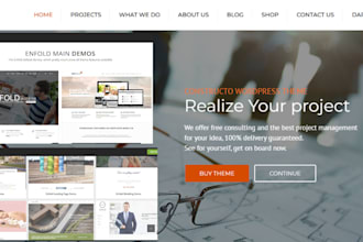 design construction, wordpress website using enfold, jupiter, canvas themes