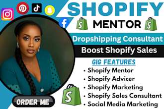 be your successful ecommerce shopify sales mentor, dropshipping consultant