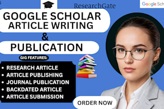 write backdate and publish article on google scholar peer review indexed journal