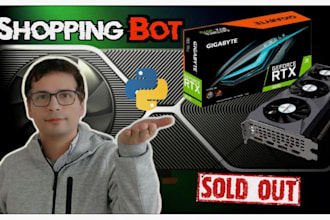 develop auto purchase bot, popmart bot, auto checkout bot, restock bot, web bot,