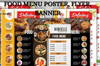 do food menu restaurant menu design fast food flyer poster design bar design