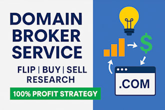 help you flip and sell high value domains with expert guidance as  domain broker