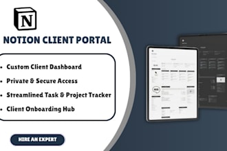 build notion client portal notion tracker notion dashboards notion templates