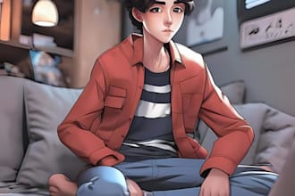 design professional webtoon comics with engaging characters and visuals