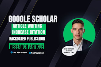 write and publish article in peer reviewed google scholar indexed top journals