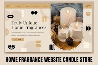 build home fragrance shopify store scented candle website handmade website